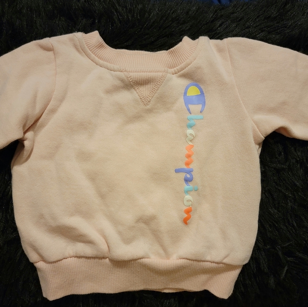Champion Rainbow Lettered Sweatshirt,  3-6 month